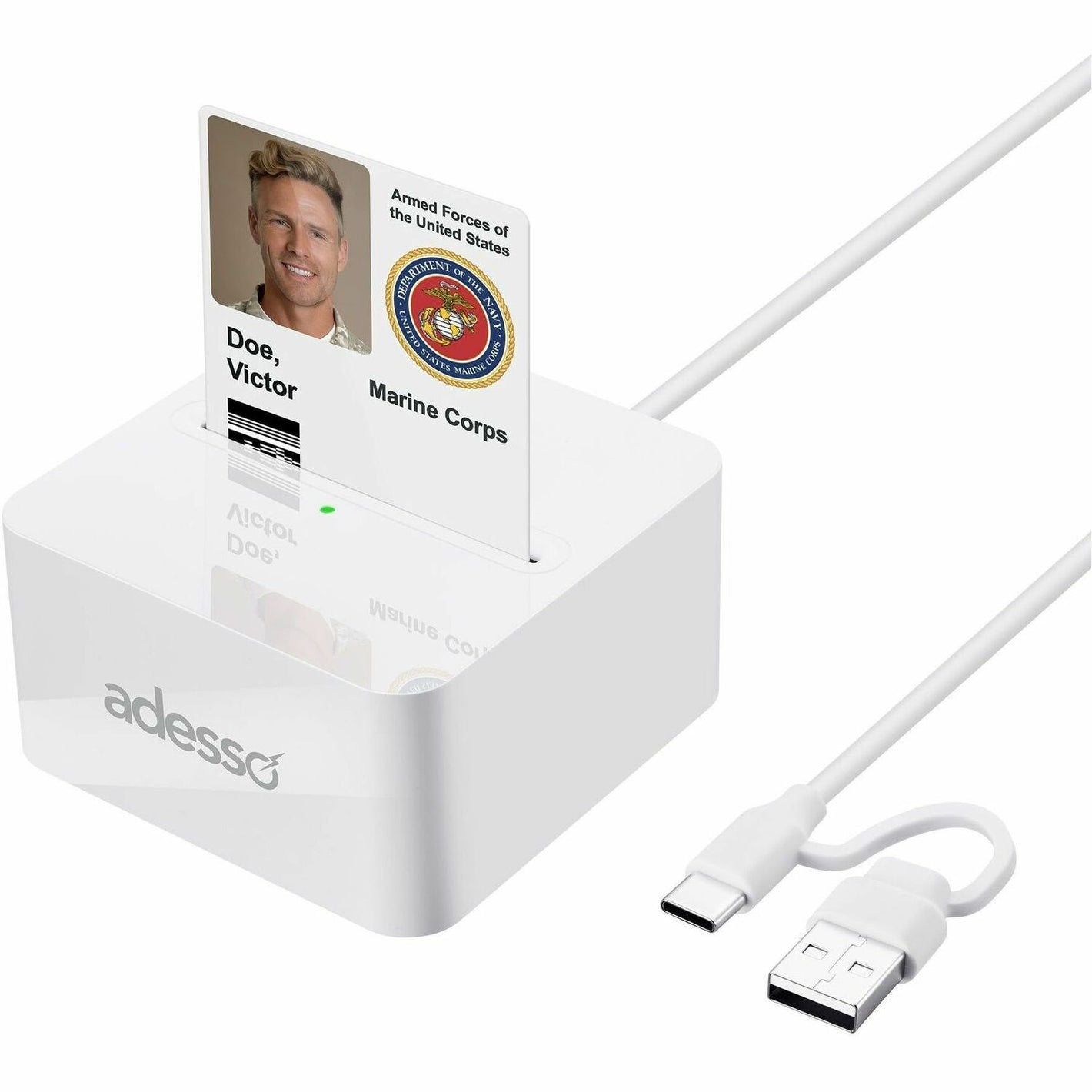 Adesso Desktop Smart Carder Reader (TAA Compliant) - SCR-500