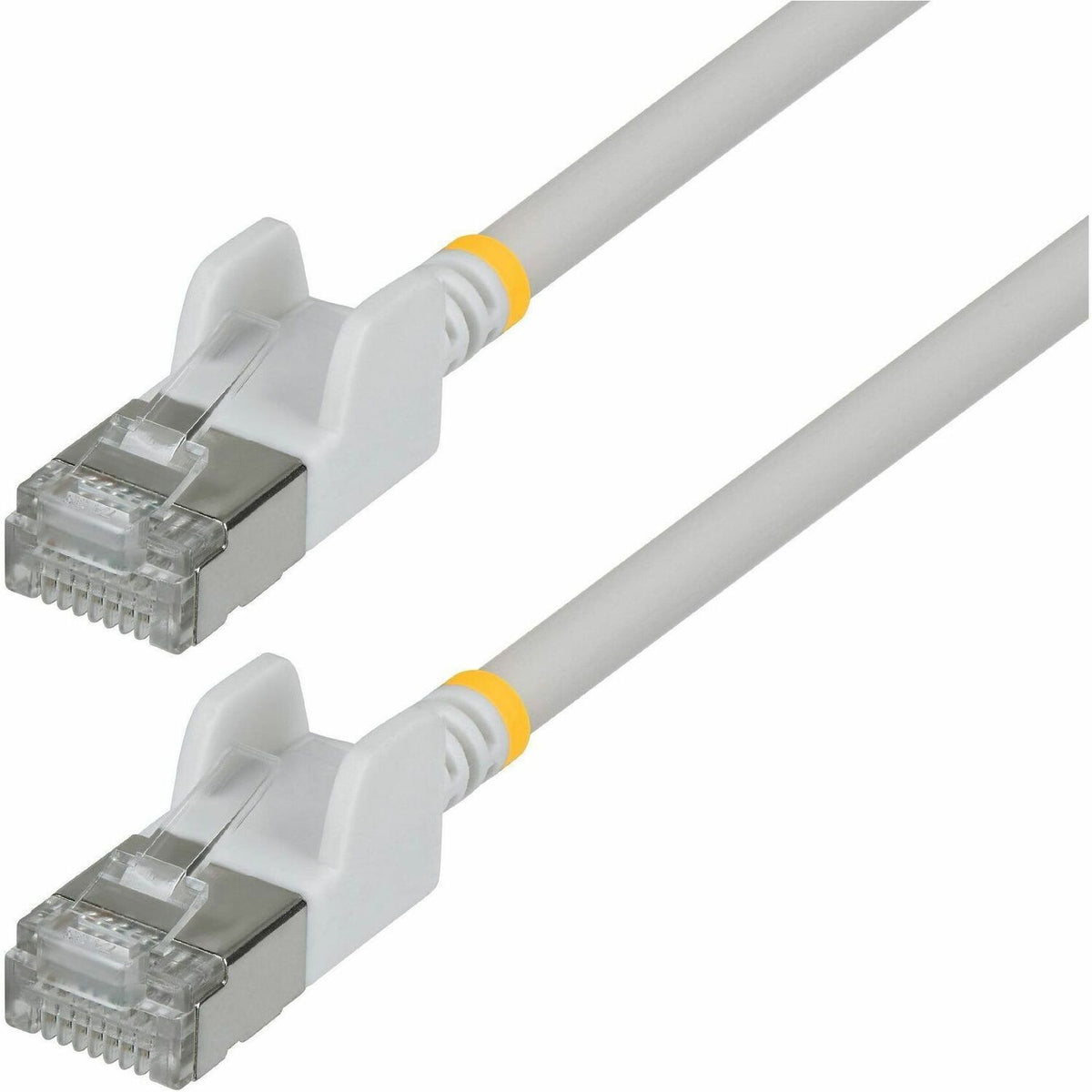 StarTech 3ft White Ultra Slim Cat6A Ethernet Cable, Snagless, FTP, Bare Copper Wire, 34AWG Slim RJ45 Patch Cord - N6APATSTP34WHS-3FT
