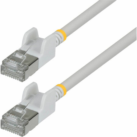 StarTech 3ft White Ultra Slim Cat6A Ethernet Cable, Snagless, FTP, Bare Copper Wire, 34AWG Slim RJ45 Patch Cord - N6APATSTP34WHS-3FT