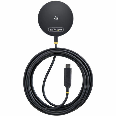 StarTech Qi2.2 25W Magnetic Wireless Charging Pad, 6.6ft/2m USB-C Tethered Cable, MagSafe Compatible, iPhone 17/16 Pro/Pro Max, Black - 1PB-WIRELESS-CHARGER