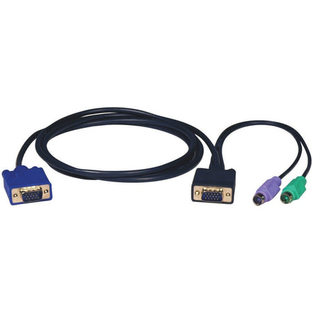 Eaton Tripp Lite Series PS/2 (3-in-1) Cable Kit for KVM Switch B004-008, 15 ft. (4.57 m) - P750-015