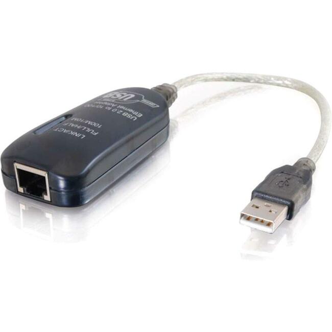 C2G 7.5in USB 2.0 to Ethernet Adapter - 39998