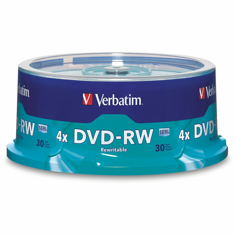 DVD-RW 4.7GB 4X with Branded Surface - 30pk Spindle - 95179