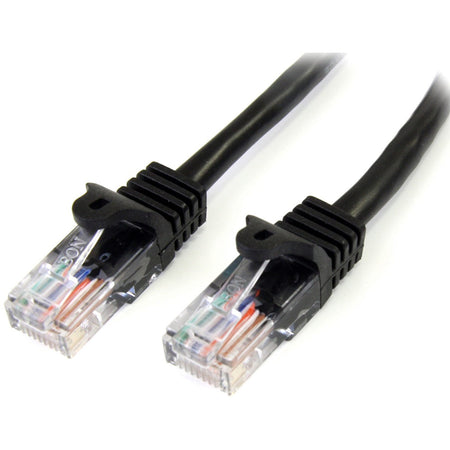 StarTech.com 10 ft Black Cat5e Snagless UTP Patch Cable - 45PATCH10BK
