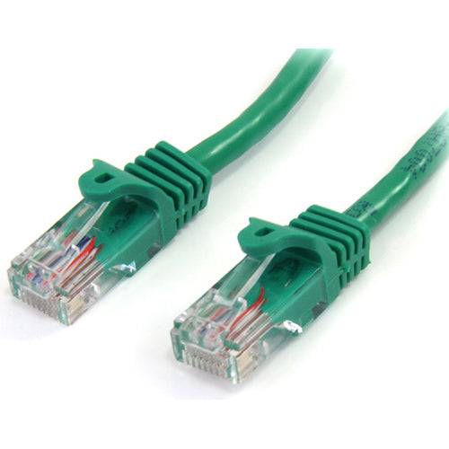 StarTech.com Snagless Cat5e UTP Patch Cable - 25ft - 1 x RJ-45, 1 x RJ-45 - Category 5e Patch Cable Snagless External - Green - 45PATCH25GN