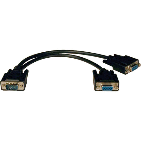 Tripp Lite by Eaton VGA Monitor Y Splitter Cable (HD15 M/2xF) 1 ft. (0.31 m) - P516-001