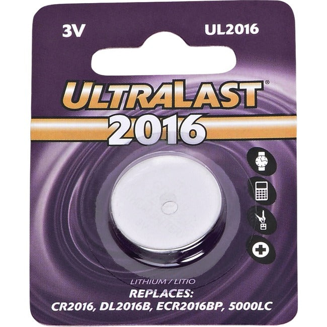NABC UltraLast UL2016 Lithium Button General Purpose Battery - UL2016