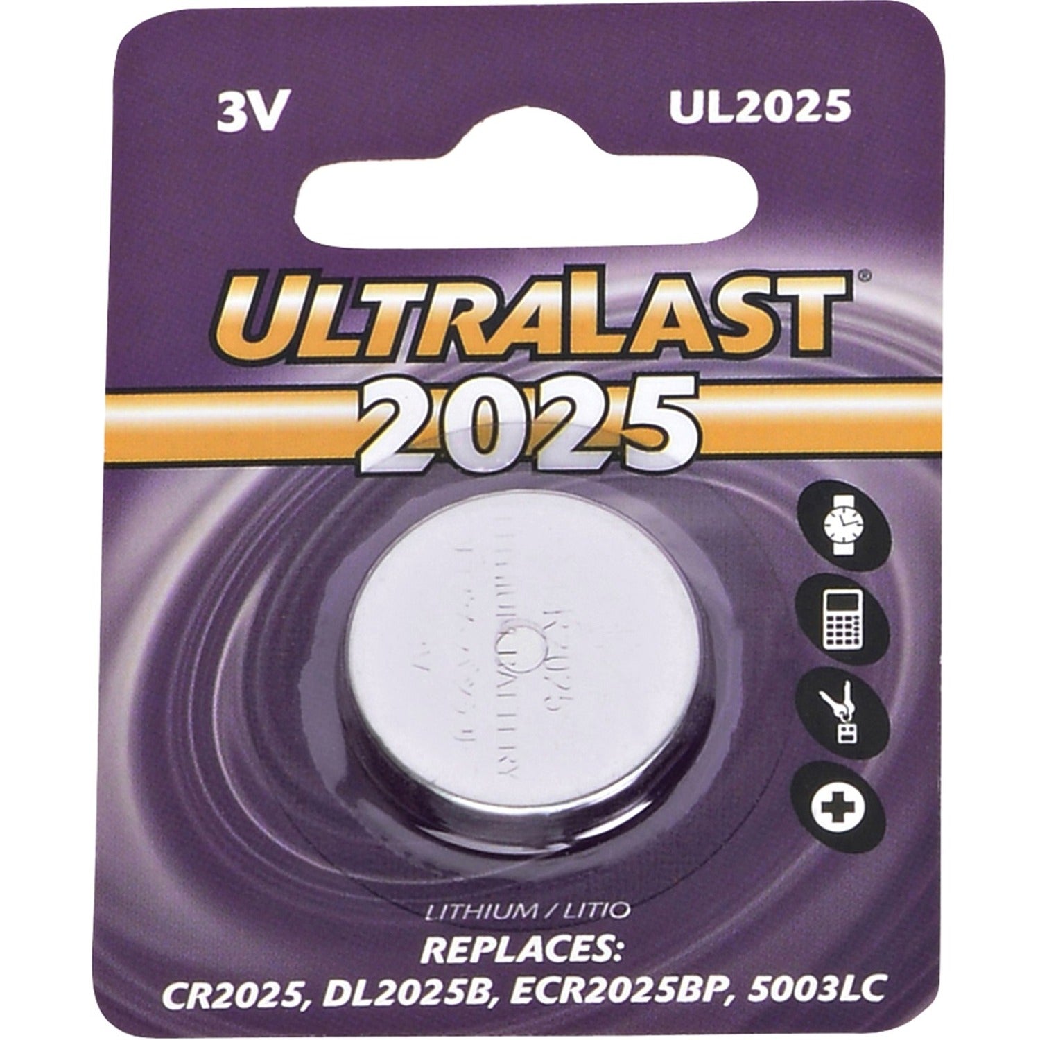 NABC UltraLast UL2025 Lithium Button General Purpose Battery - UL2025