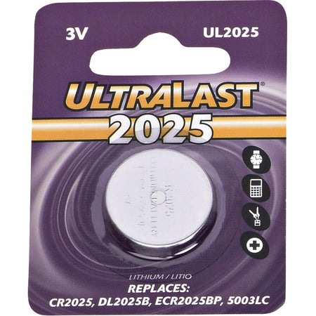 NABC UltraLast UL2025 Lithium Button General Purpose Battery - UL2025