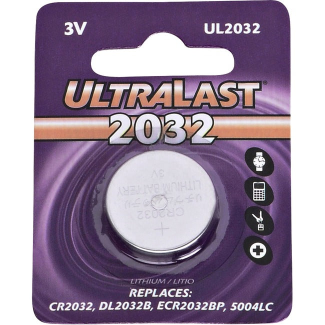 NABC UltraLast UL2032 Lithium Button General Purpose Battery - UL2032