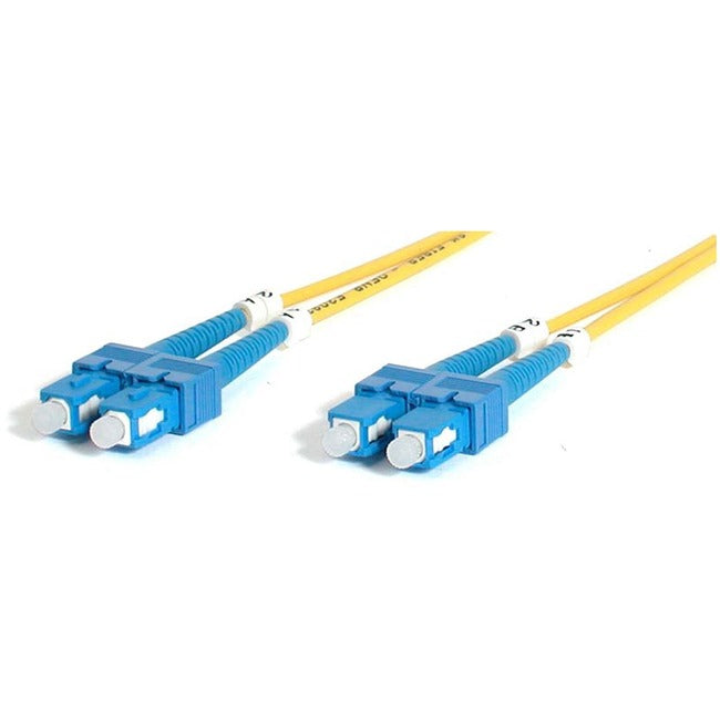 StarTech.com 2m Fiber Optic Cable - Single-Mode Duplex 9/125 - LSZH - SC/SC - OS1 - SC to SC Fiber Patch Cable - SMFIBSCSC2