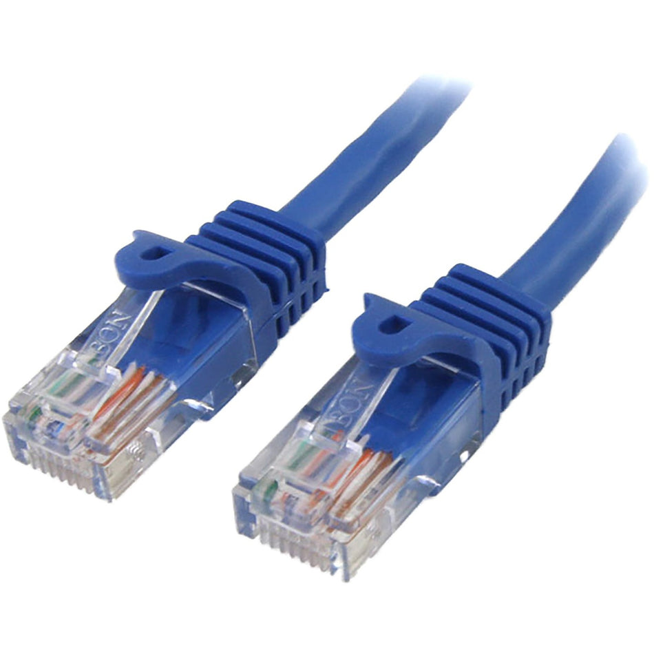 StarTech.com 1 ft Blue Cat5e Snagless RJ45 UTP Patch Cable - 1ft Patch Cord - RJ45PATCH1