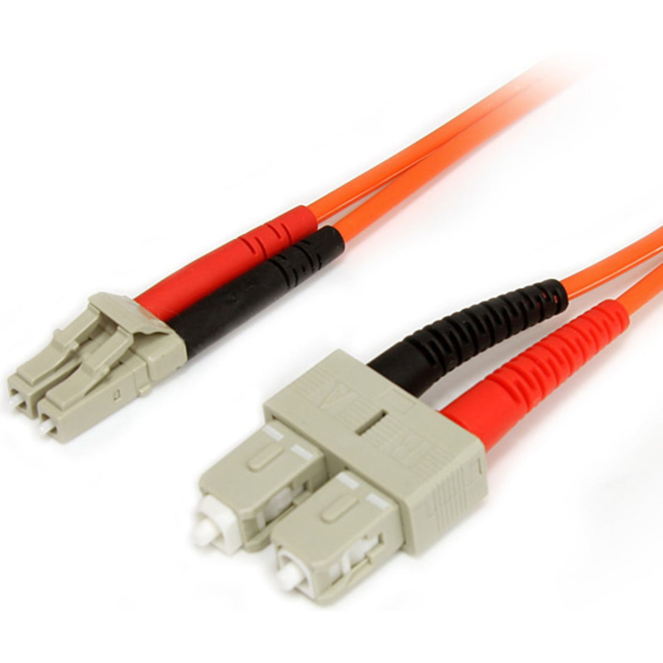 StarTech.com 3m Fiber Optic Cable - Multimode Duplex 62.5/125 - LSZH - LC/SC - OM1 - LC to SC Fiber Patch Cable - FIBLCSC3