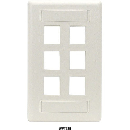 Black Box GigaStation2 6 Socket Network Faceplate - WPT480