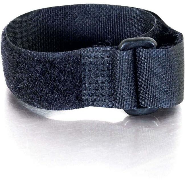 C2G 11in Hook-and-Loop Cable Management Straps - Black - 12pk - 29854