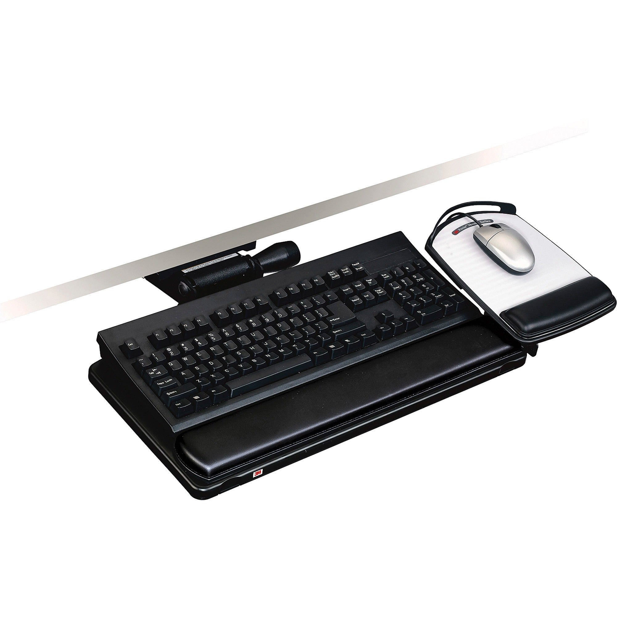 3M Easy Adjust Keyboard Tray Platform Gel Wrist Rests Precise Mouse Pad - AKT150LE