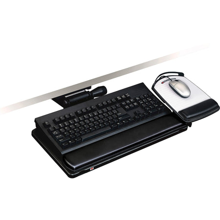 3M Easy Adjust Keyboard Tray Platform Gel Wrist Rests Precise Mouse Pad - AKT150LE