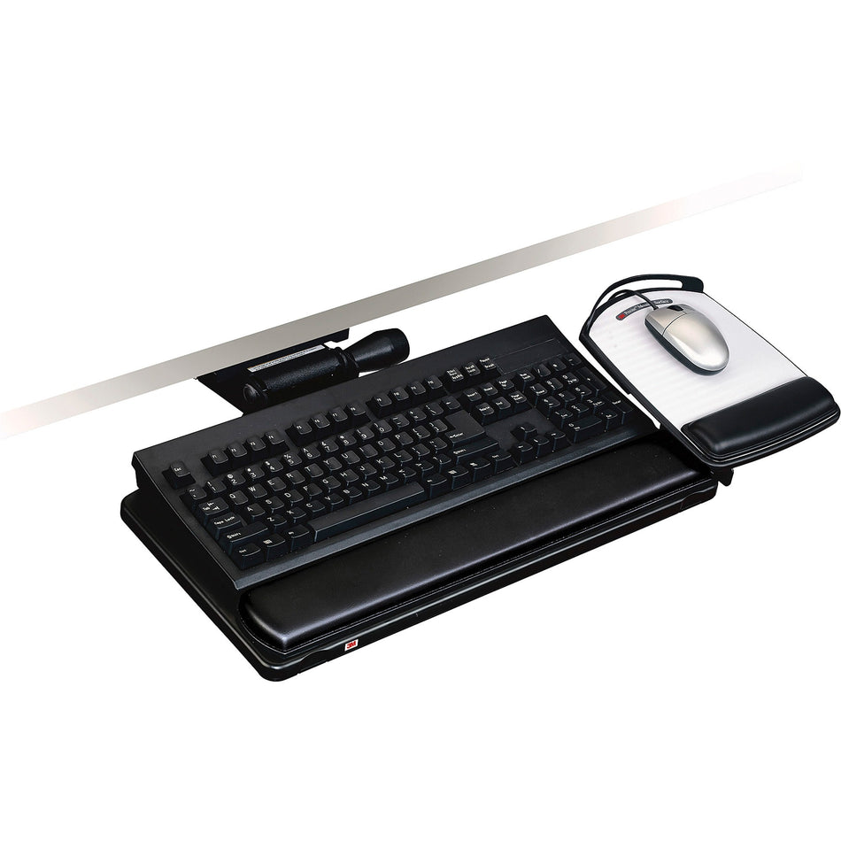 3M Easy Adjust Keyboard Tray Platform Gel Wrist Rests Precise Mouse Pad - AKT150LE