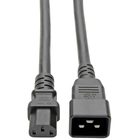 Tripp Lite by Eaton C20 to C13 Power Cord for Computer - Heavy-Duty 15A 100-250V 14 AWG 7 ft. (2.13 m) Black - P032-007