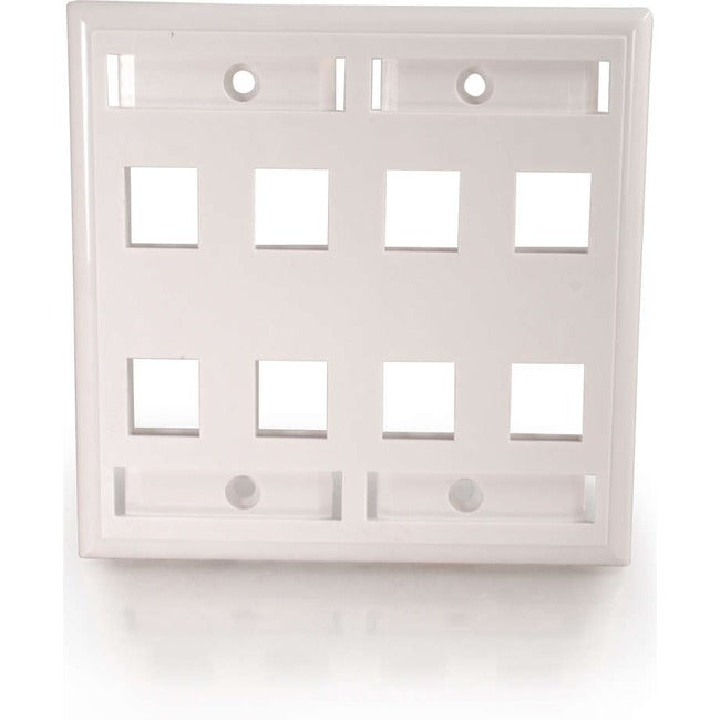 C2G 8 Socket Keystone Network/Multimedia Faceplate - 03415