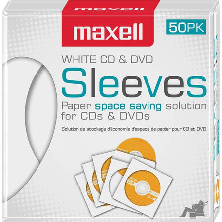 Maxell White CD / DVD Sleeves - 190135