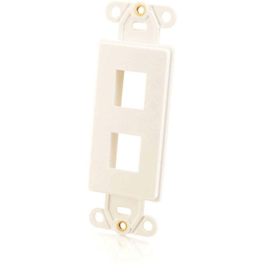 C2G Decora Style 2-Port Multimedia Keystone Insert - White - 03721
