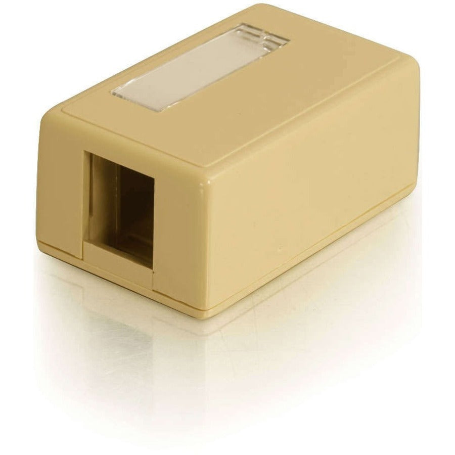 C2G 1-Port Keystone Jack Surface Mount Box - Ivory - 03830