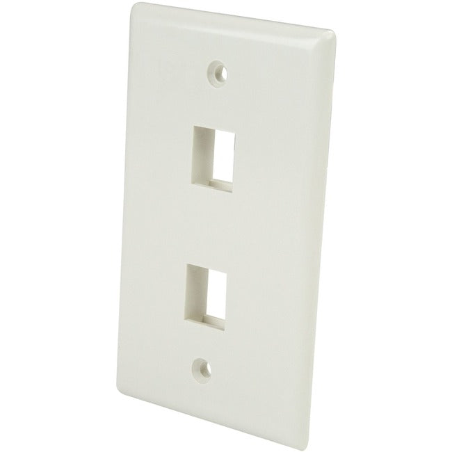 StarTech.com Dual Outlet RJ45 Universal Wall Plate White - PLATE2WH