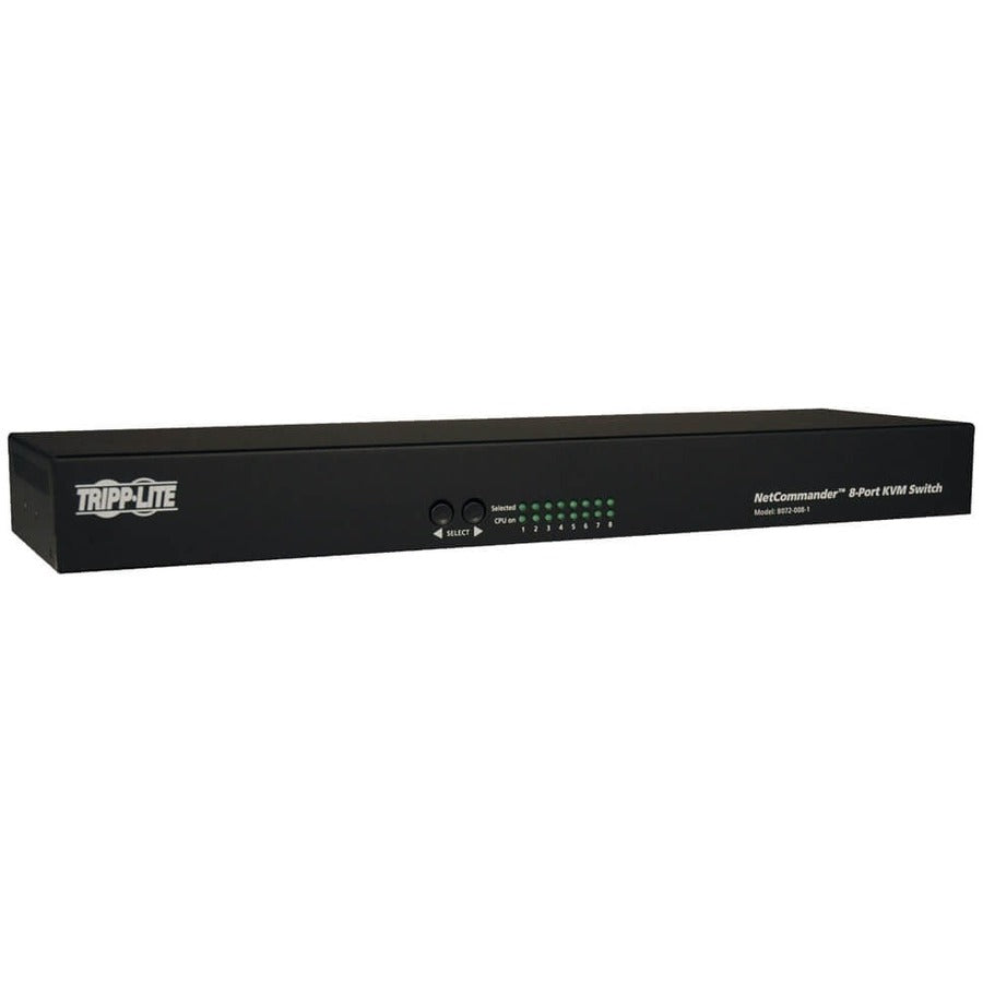 Tripp Lite by Eaton NetCommander 8-Port Cat5 KVM Switch 1U Rack-Mount - B072-008-1