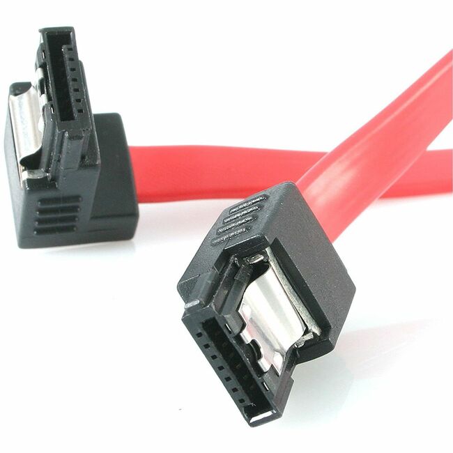 StarTech.com 18in Latching SATA to Right Angle SATA Serial ATA Cable - LSATA18RA1