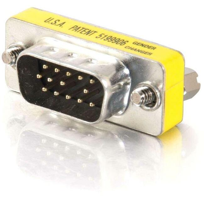 C2G HD15 VGA M/M Mini Gender Changer (Coupler) - 20686