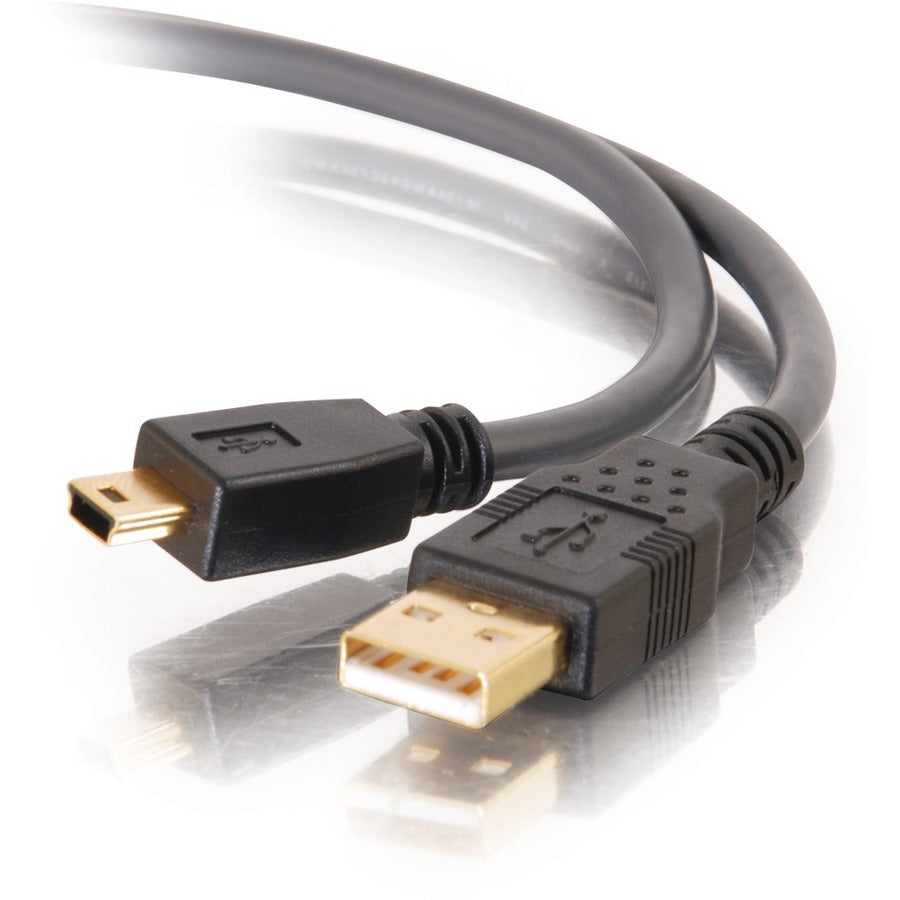C2G Ultima Series 6.6ft USB A to USB Mini B Cable - USB to Mini B Cable - USB 2.0 - Black - M/M - 29651