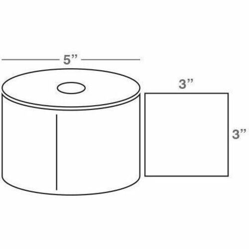 Wasp 3.0" x 3.0" TT labels, 4 rolls, 850 per roll, 5" OD - 633808402532
