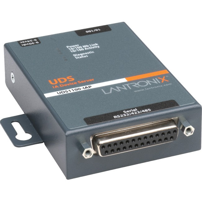 Lantronix 1-Port Serial (RS232/ RS422/ RS485) to Ethernet Industrial Device Server supporting Modbus (TCP; ASCII; RTU) - UD1100IA2-01